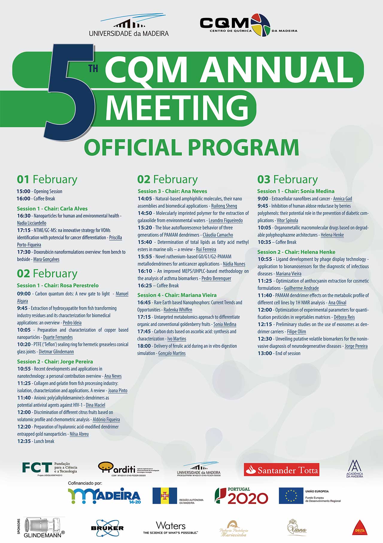 CQM's 5th Annual Meeting program poster.