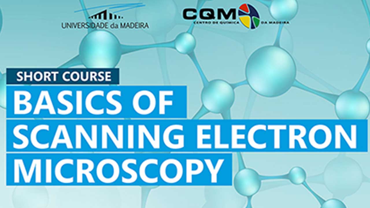  Basics of Scanning Electron Microscopy course poster header.